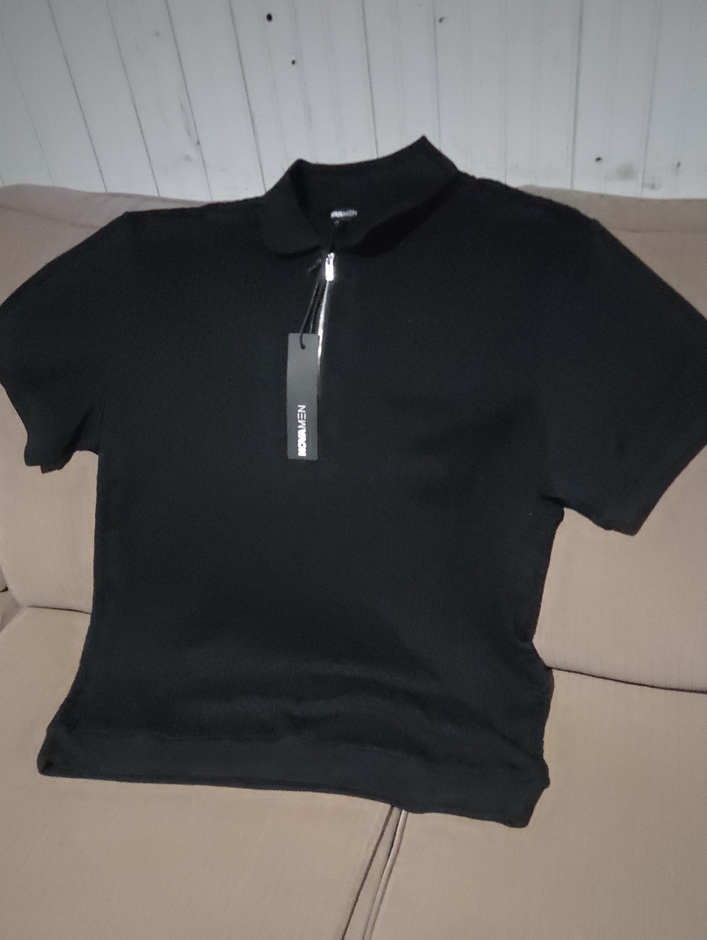 NovaMen Caddie Short Sleeve Polo Black Large NWT